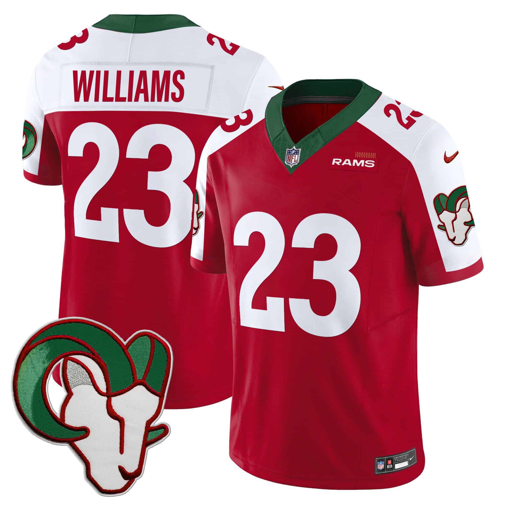 Men Los Angeles Rams 23 Williams Red 2024 Nike Mexico Vapor Limited NFL Jersey
